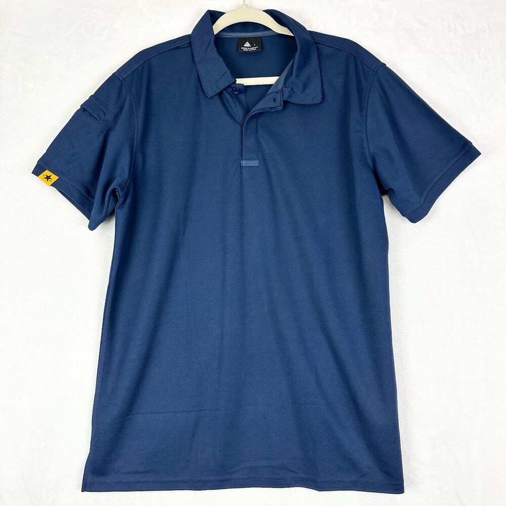 SR Speed Your Run Polo Shirt Men's Size Large Navy Blue German Athletic